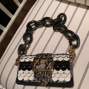 Burberry mini buckle bag in scalloped snakeskin